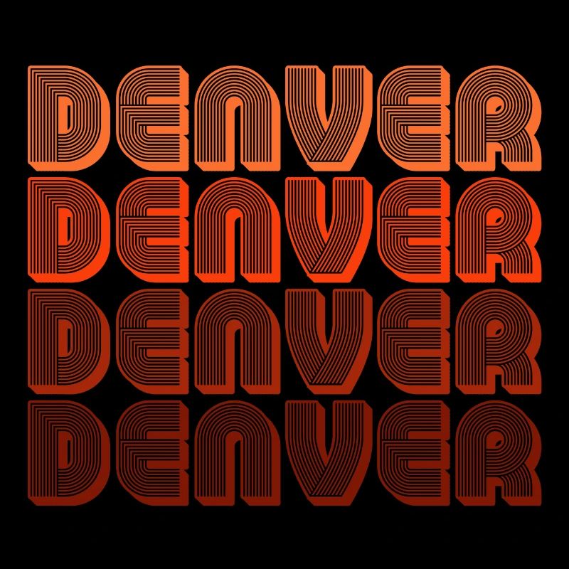 Denver Gradient Retro Pattern