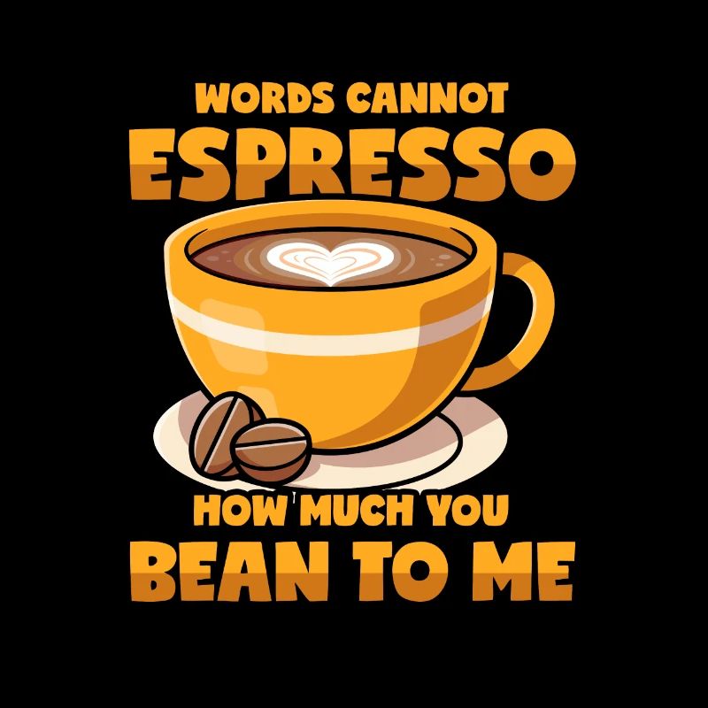 Espresso disant jeu de mots café en grains de café