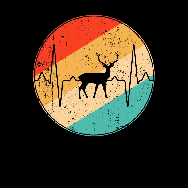 Deer Retro Heartbeat