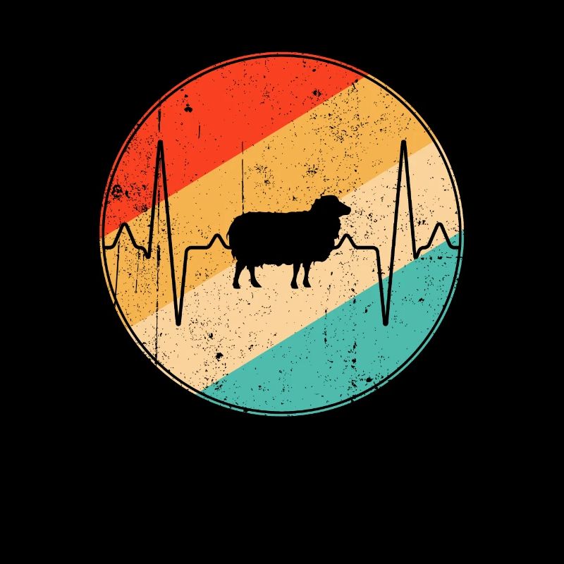 Sheep Retro Heartbeat