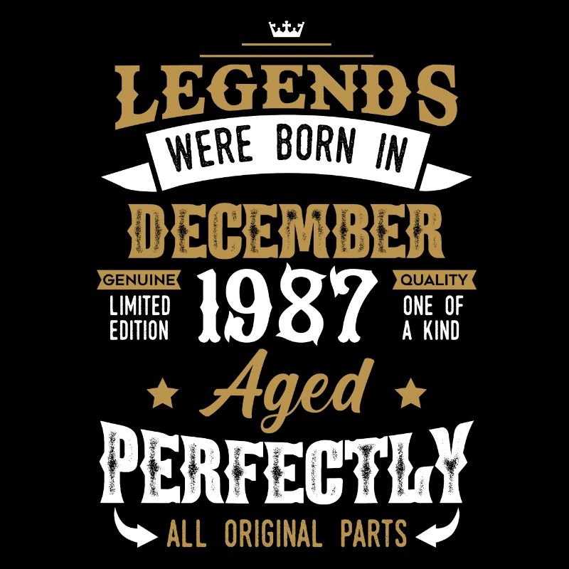 Né Décembre 1987 Cadeau d’anniversaire