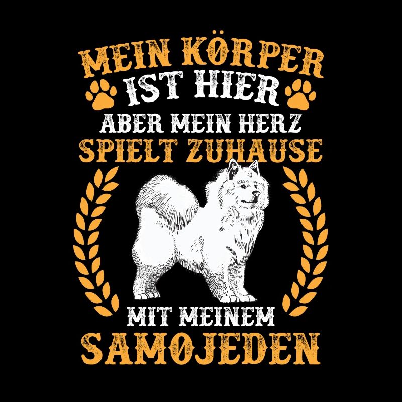 Samojede spielt zuhause Samojedenspitz