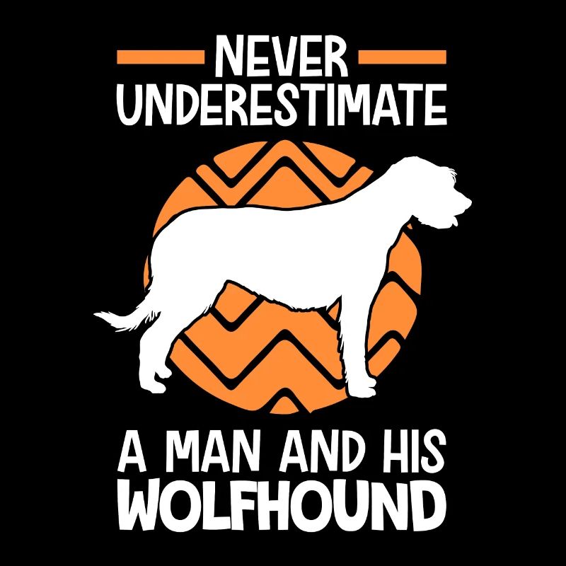 Femme avec Irish Wolfhound Irish Wolfhound