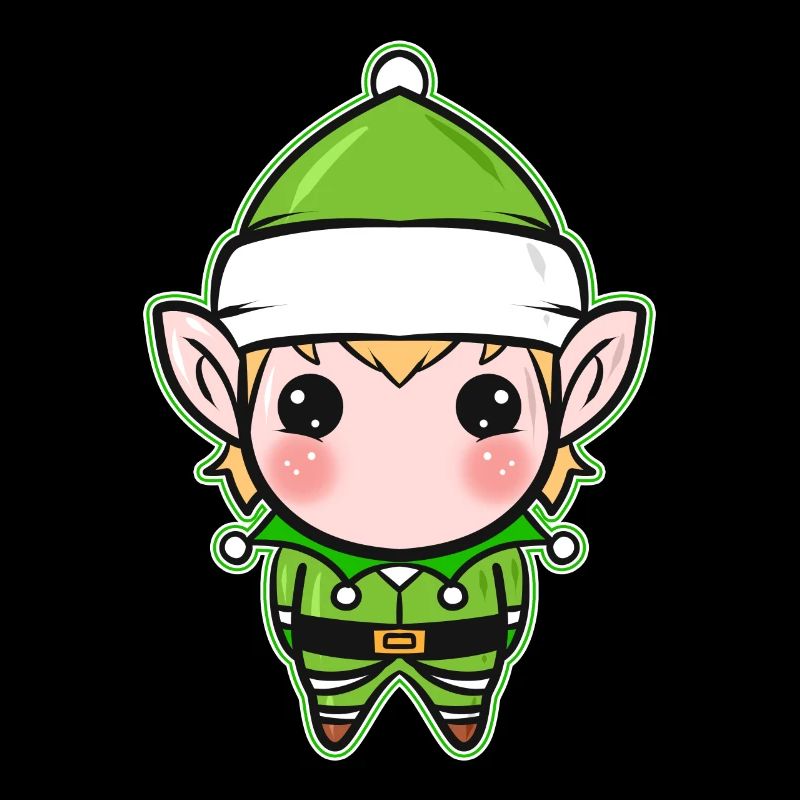 Boule de Noël de Noël Globe Kawaii Elfe