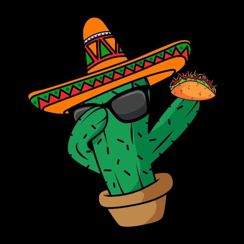 Dabbing Cactus Mexican Fiesta Taco Cinco De Mayo