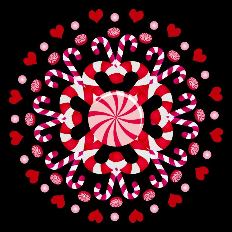 red candy cane ornament for Christmas