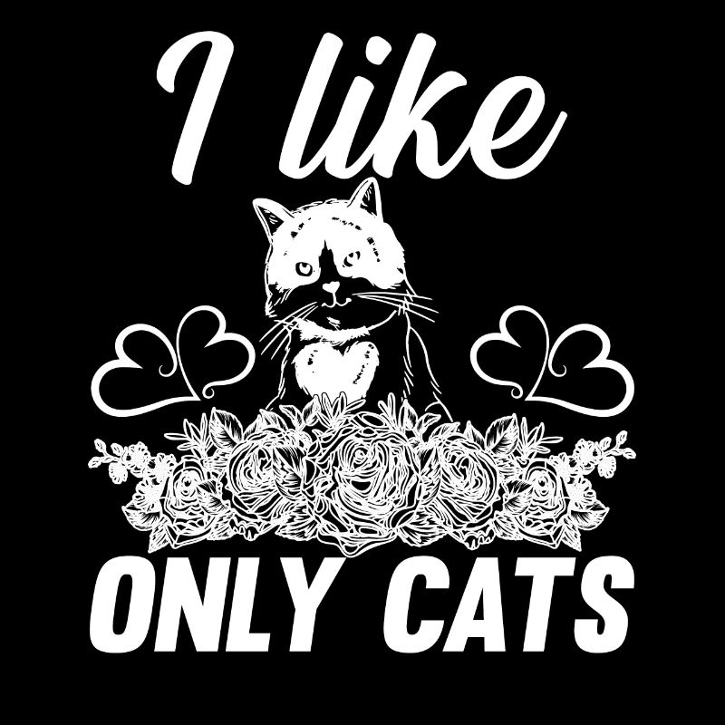 I Like Only Cats - Chat avec des fleurs Chat amoureux Chat Chat