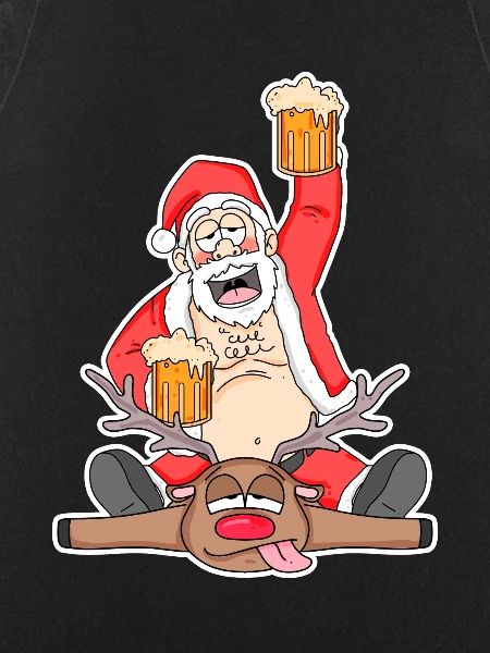Santa Beer Funny Deer