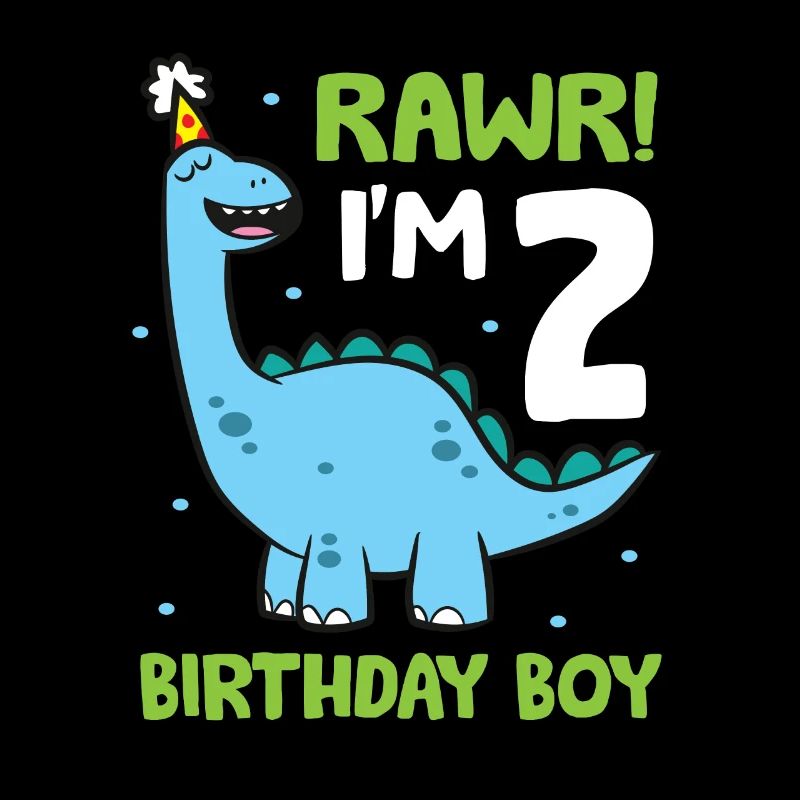 Rawr I'm 2 Birthday Boy Dinosaurier