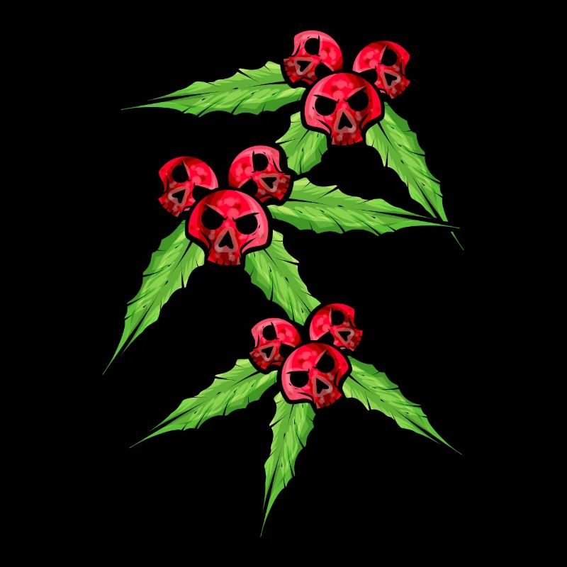 Mistletoe with Skull Mistleberries For A Dark