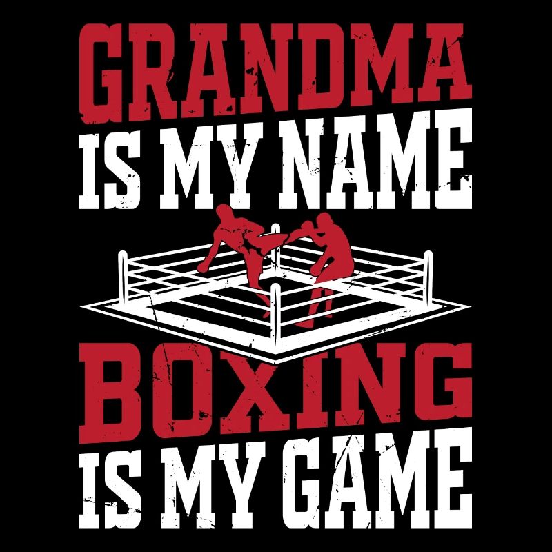 Boxer grand-mère est mon nom La boxe est mon jeu - Boxi