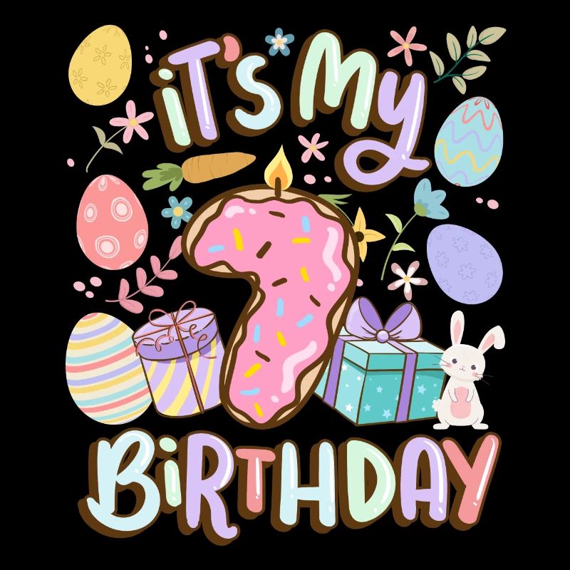 It's My 7 Birthday Easter Donut Holiday
