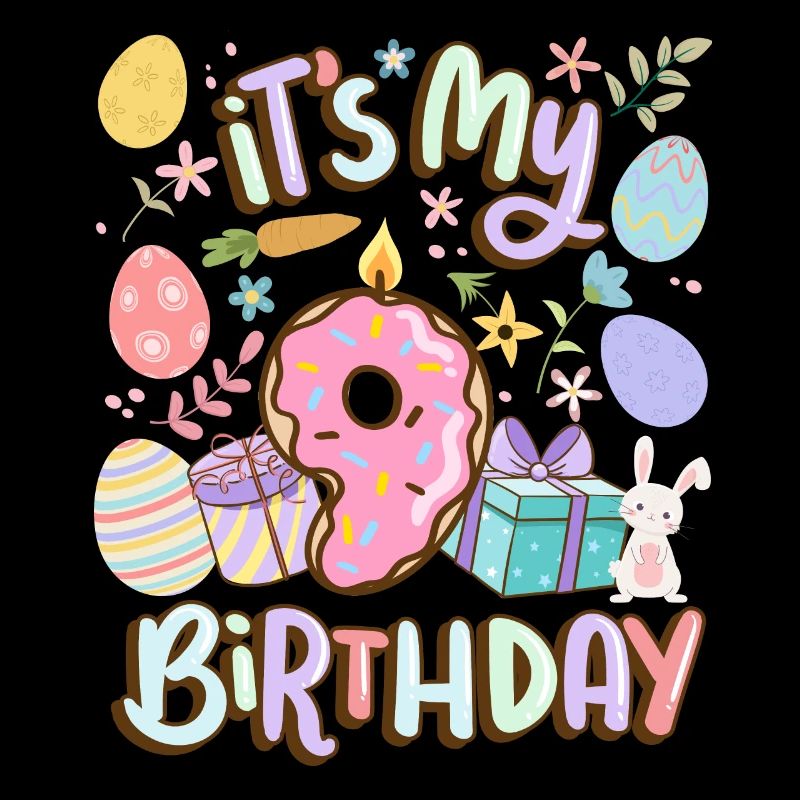 It's My 9 Birthday Easter Donut Holiday