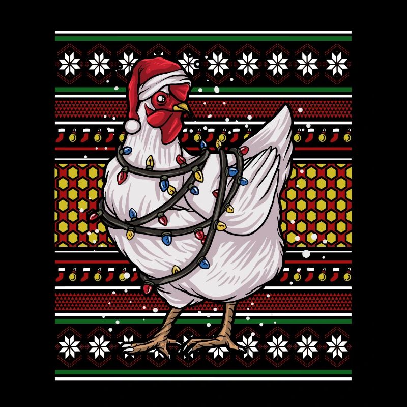 Pull de Noël moche Tshirt Poulet de Noël