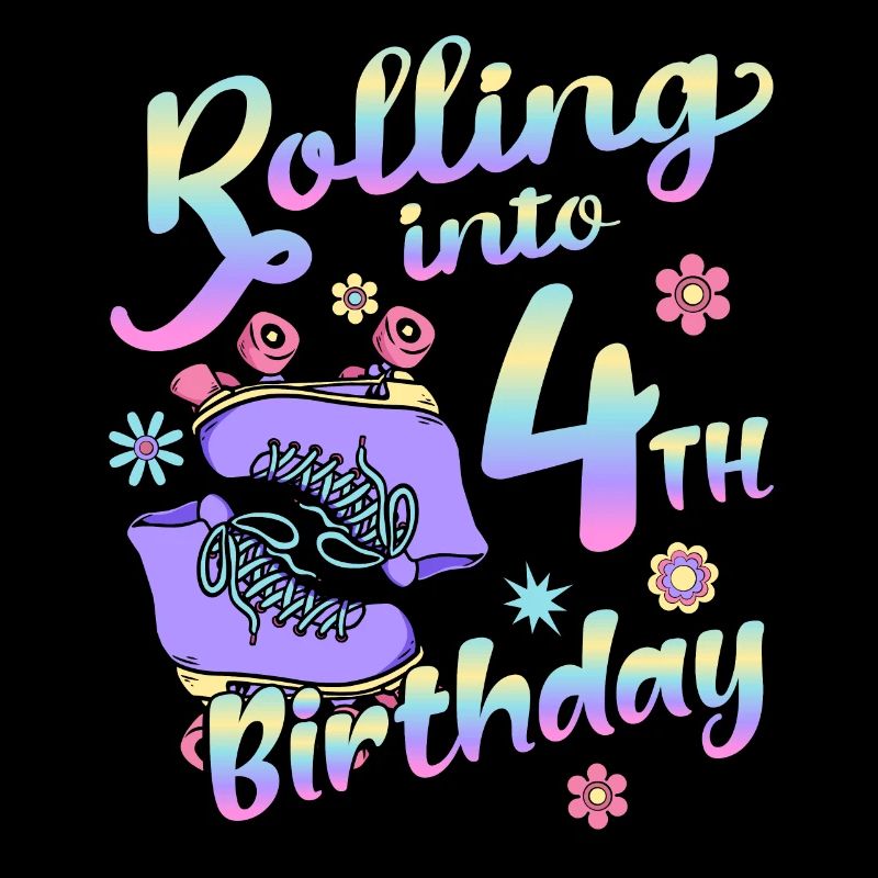 Rolling Into 4th Birthday Quad Skater