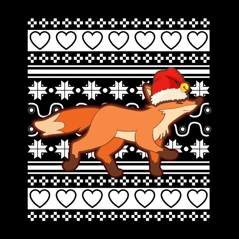 Moche pull de Noël Tshirt Renard de Noël