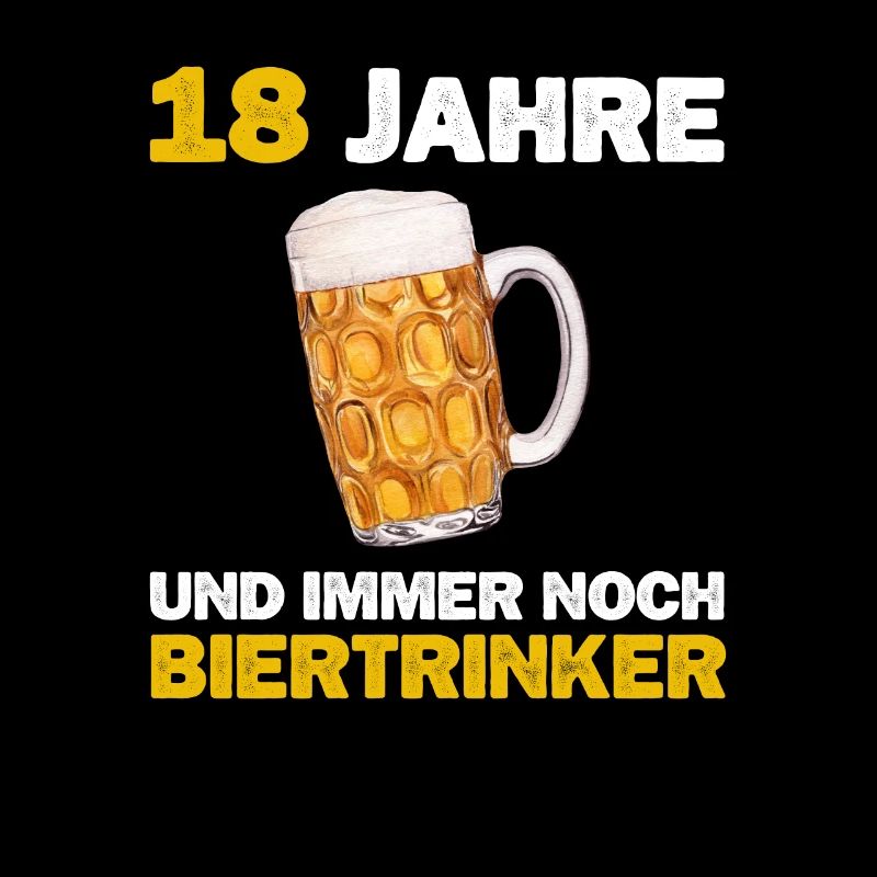Lustiger Biertrinker 18 Geburtstag Bier Spruch