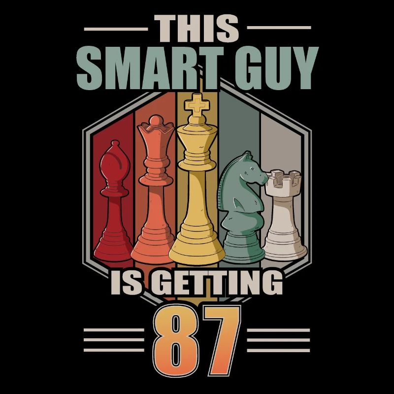 Smart Guy Is Getting 87 Retro Chess 87 Birthday