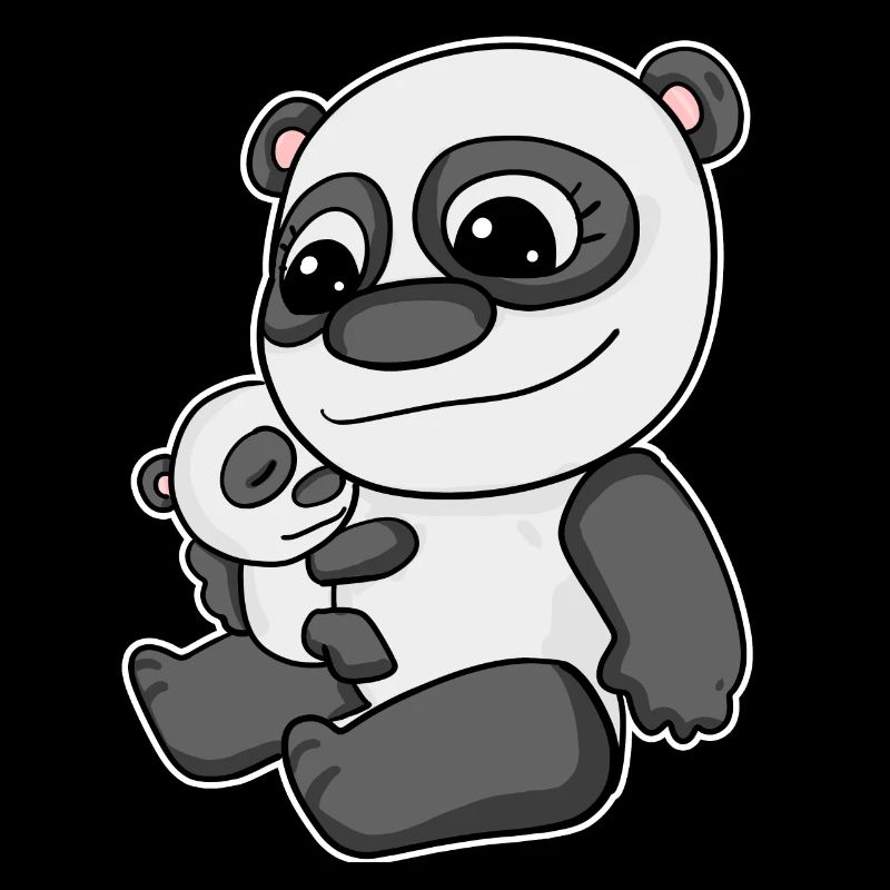Famille - Panda avec bébé panda