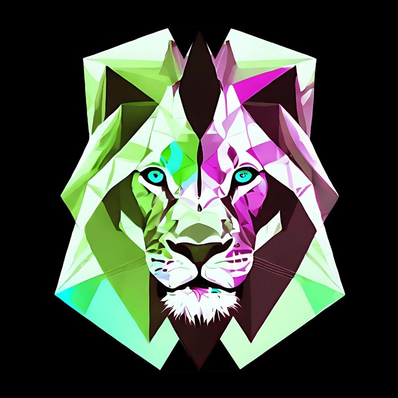 Lion polygonal