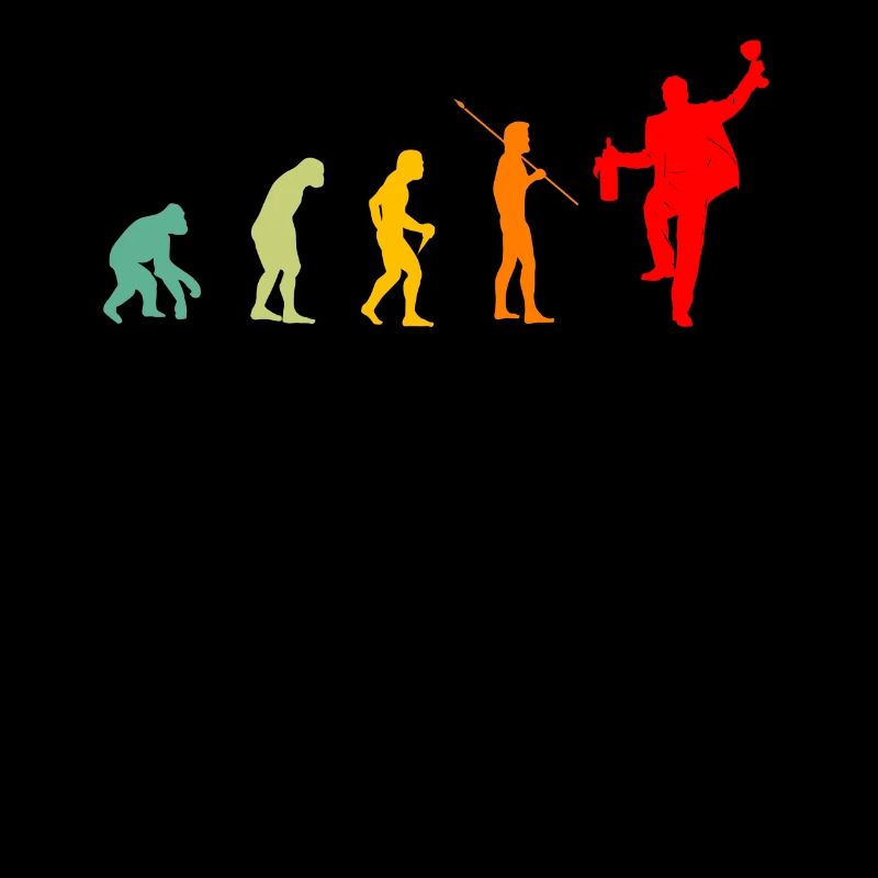 Evolution Aperitif lustiges Geschenk Mann