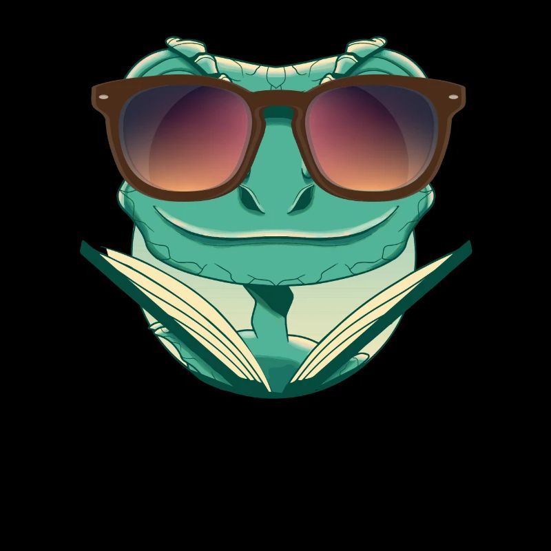 Cool chameleon with sunglasses