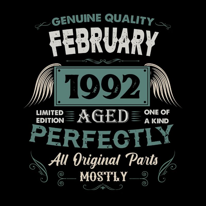 Februar 1992 Vintage Geburtstag Geschenk