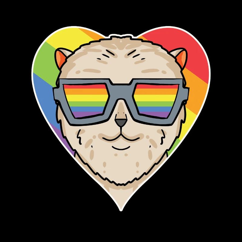 Rainbow - Dog with glasses - Miniature Spitz
