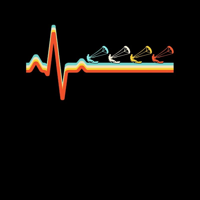 Kite Surf Rétro Heartbeat