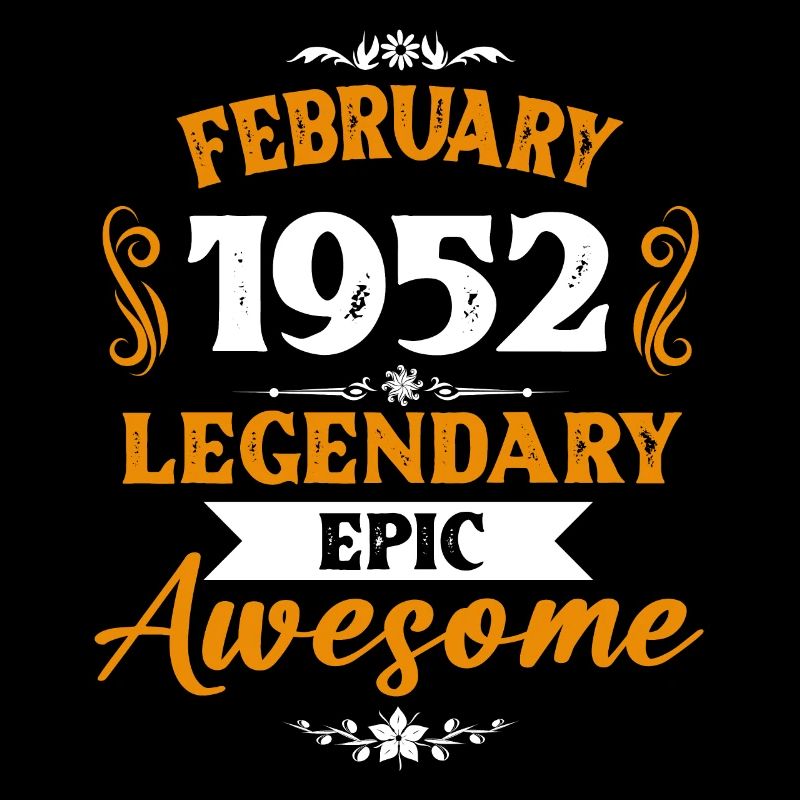 Februar 1952 Legenden Geburtstag Geschenk
