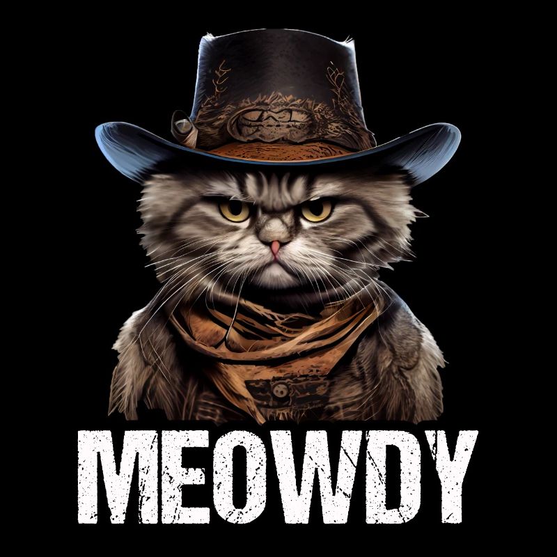 Meowdy Funny cat Meme for Cat Lovers