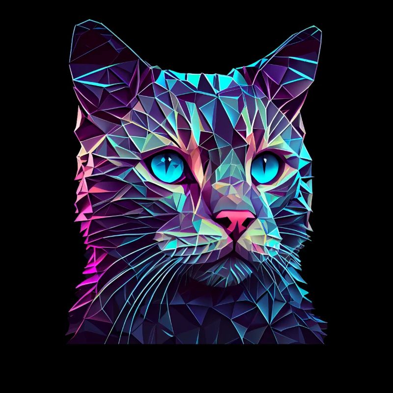 Cat Cats Kitten Polygon Cat