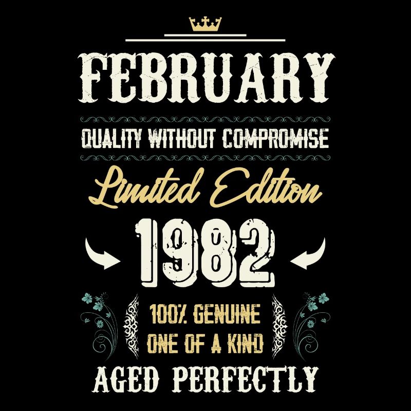Février 1982 Cadeau d’anniversaire vintage