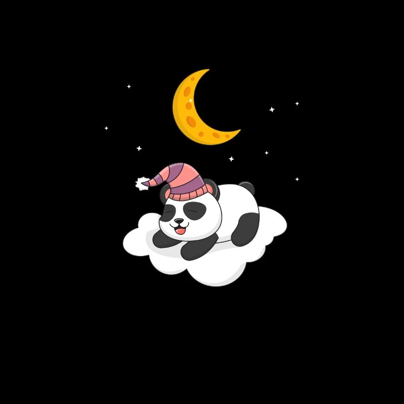 Un panda endormi mignon s’allonge sur