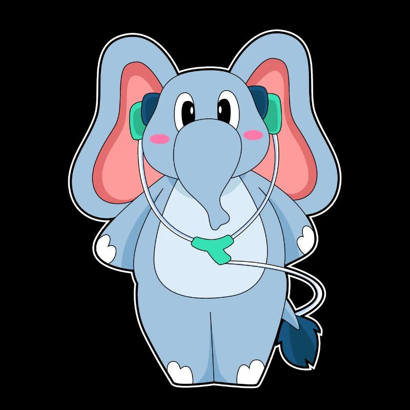 Elephant Headphone Music