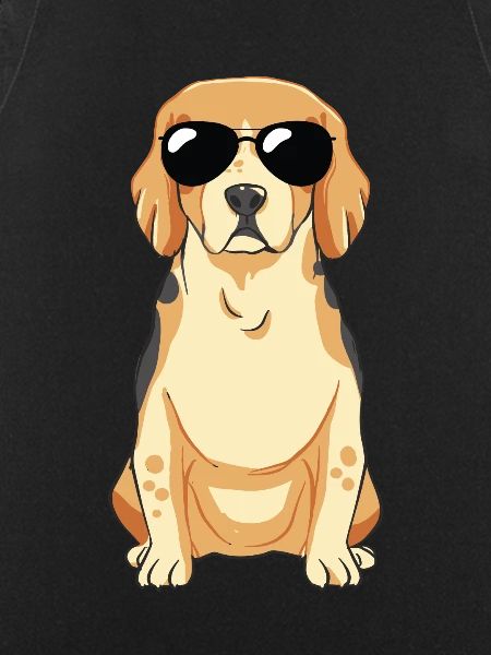 Beagle puppy with sunglasses