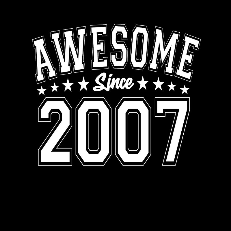Awesome Since 2007 Geburtstag 2007 Vintage 2007