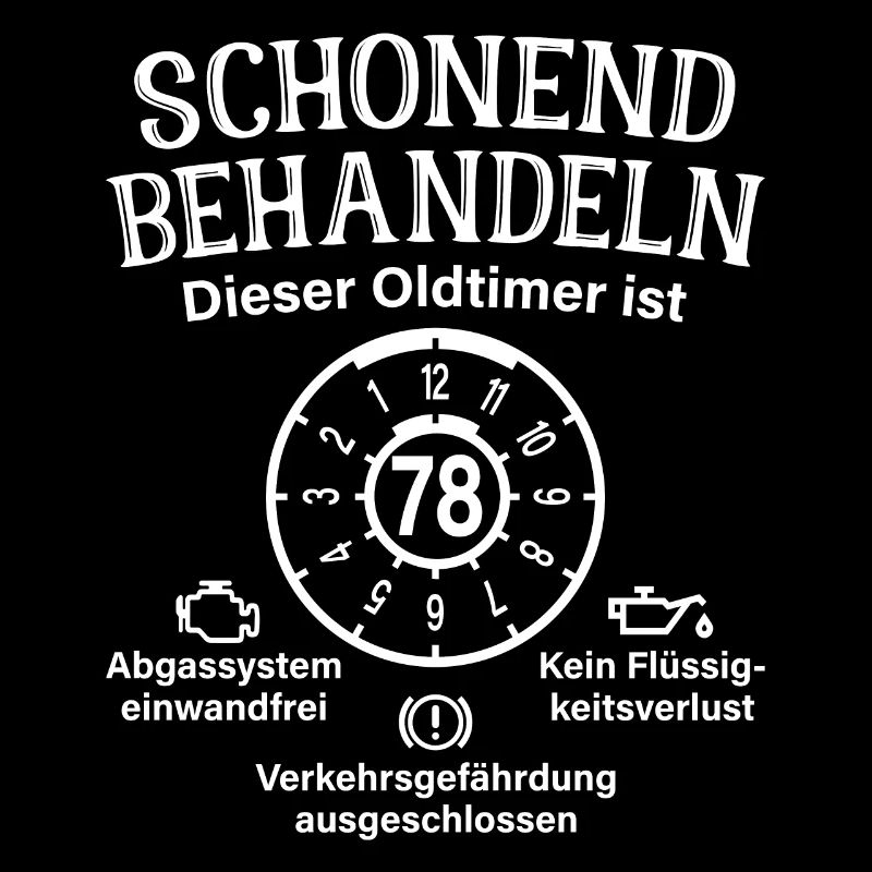 78. Geburtstag Schonend Behandeln Oldtimer Ist 78
