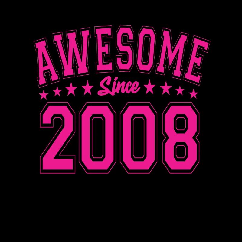 Awesome Since 2008 Birthday 2008 Vintage 2008