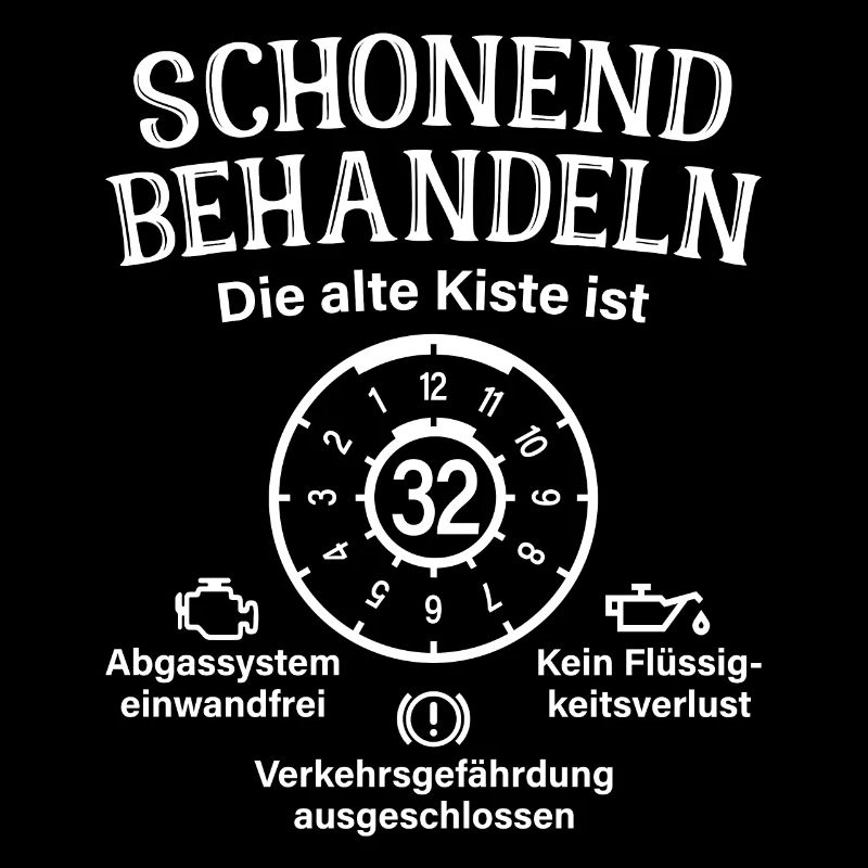 32. Geburtstag Schonend Behandeln Alte Kiste 32