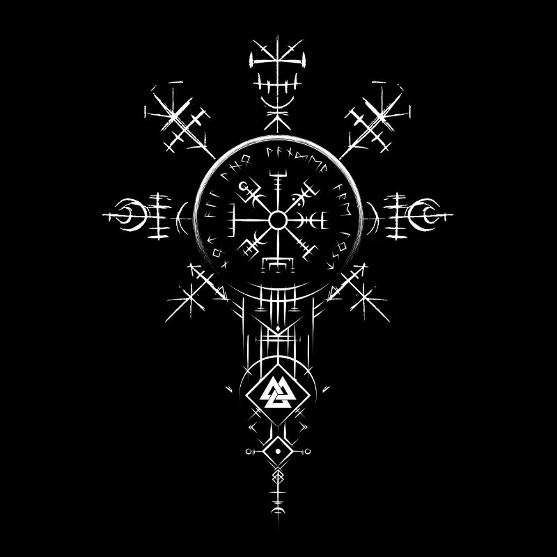 Keltischer Vikinger Vegvisir Kompass Wikinger