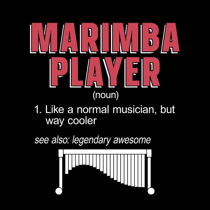 Joueur de marimba comme une percussion de maillets normale