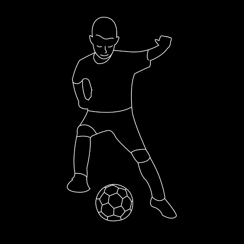 Fußball Junge gezeichnet