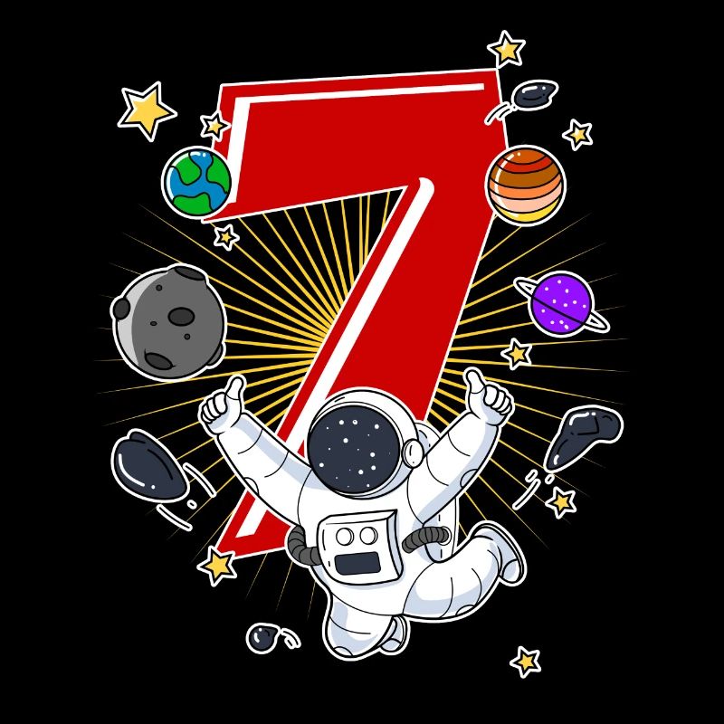Astronaute 7 ans Space Rocket 7e anniversaire
