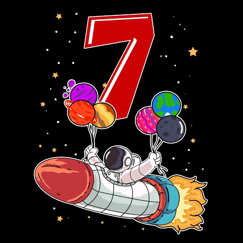 Astronaute 7 ans Space Rocket 7e anniversaire