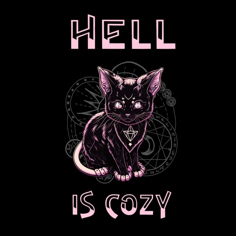 L’enfer est confortable chaton Satan Goth