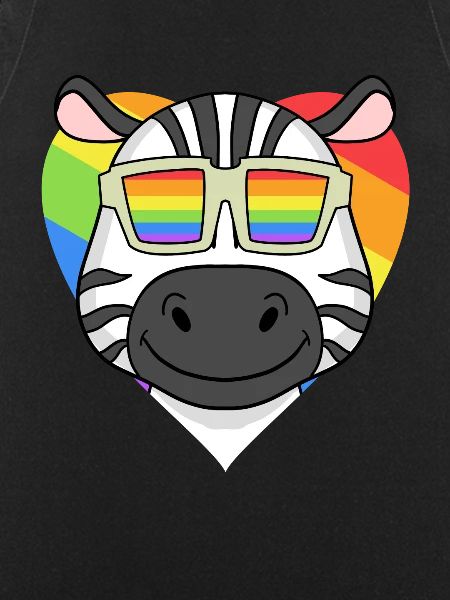 Rainbow - Zebra with glasses