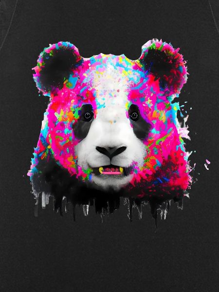 Farbexplosion Panda Bär