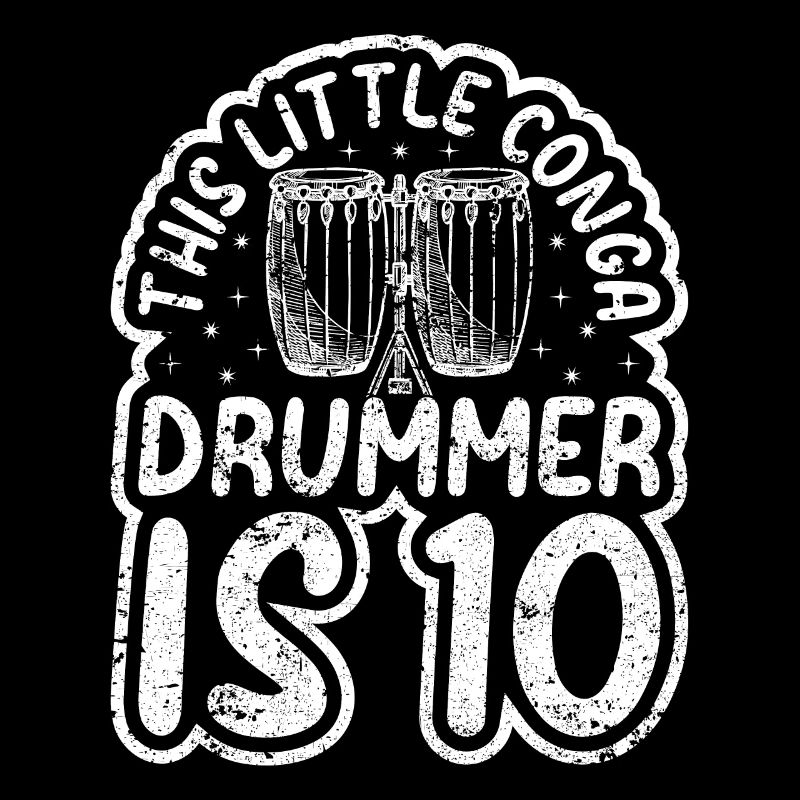 Ce petit batteur de conga est 10 Conga Birthday Con