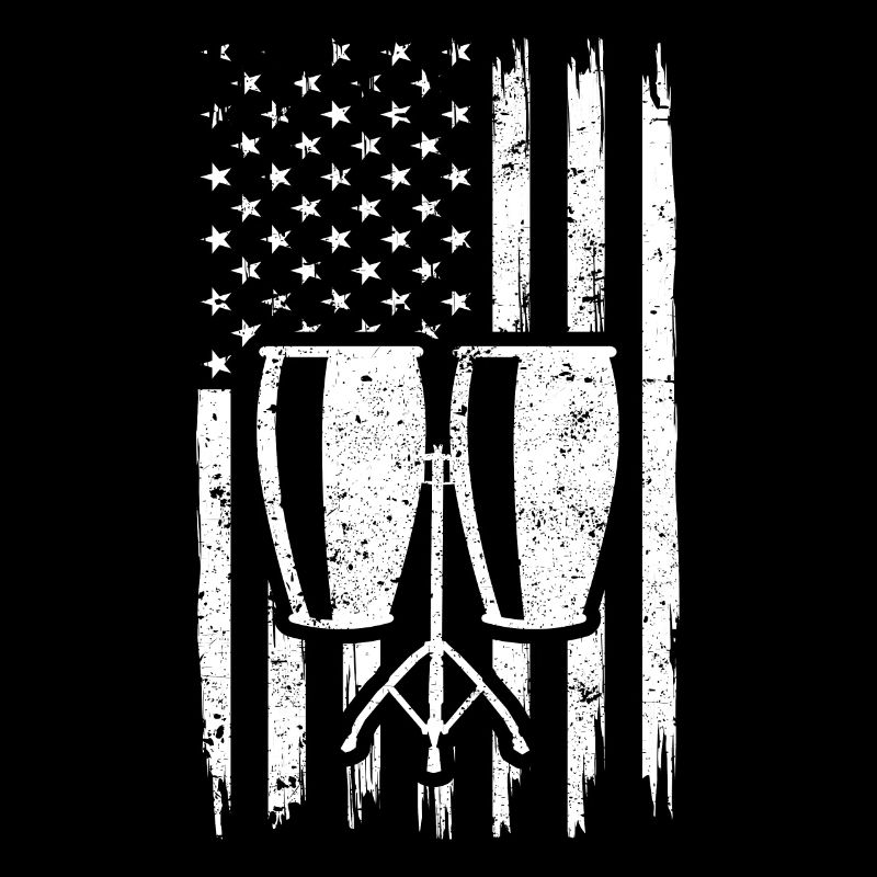 Conga Player Conga Instrument American Flag With C